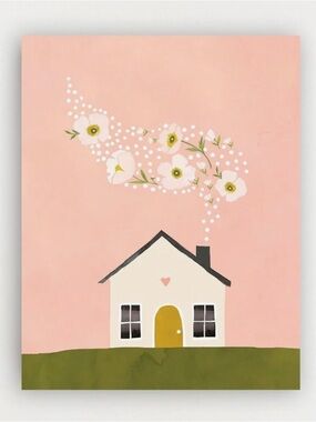 Clementine Kids “Floral Cottage” Wall Art Print